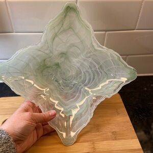 Green Glass Bowl